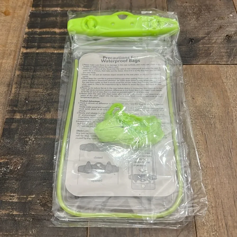 WATERPROOF PHONE CASE IN LIME GREEN